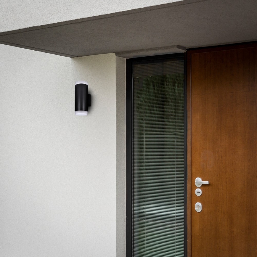 Brilagi - LED RGBW stmievateľné vonkajšie nástenné svietidlo MATERA 2xGU10/4,8W/230V 3000K IP54 čierna + diaľkové ovládanie