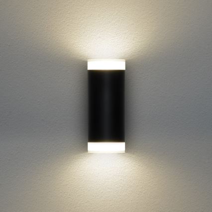 Brilagi - LED RGBW stmievateľné vonkajšie nástenné svietidlo MATERA 2xGU10/4,8W/230V 3000K IP54 čierna + diaľkové ovládanie