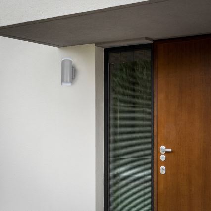Brilagi - LED RGBW Stmievateľné vonkajšie nástenné svietidlo MATERA 2xGU10/4,8W/230V 3000K IP54 sivá + diaľkové ovládanie