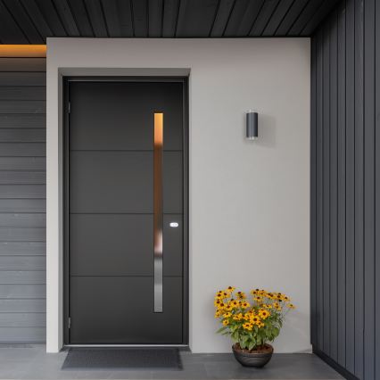 Brilagi - LED RGBW stmievateľné vonkajšie nástenné svietidlo MATERA 2xGU10/6W/230V 3000K IP54 antracit + diaľkové ovládanie