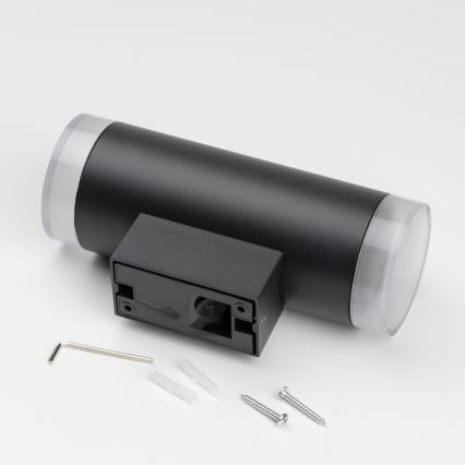 Brilagi - LED RGBW stmievateľné vonkajšie nástenné svietidlo MATERA 2xGU10/6W/230V 3000K IP54 čierna + diaľkové ovládanie