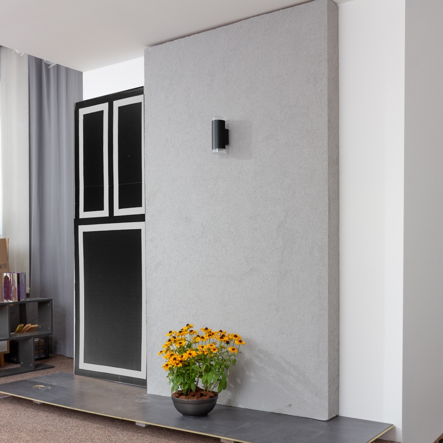 Brilagi - LED RGBW stmievateľné vonkajšie nástenné svietidlo MATERA 2xGU10/6W/230V 3000K IP54 čierna + diaľkové ovládanie