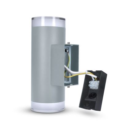 Brilagi - LED RGBW Stmievateľné vonkajšie nástenné svietidlo MATERA 2xGU10/6W/230V 3000K IP54 sivá + diaľkové ovládanie