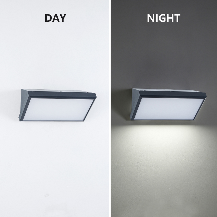 Brilagi - LED RGBW stmievateľné vonkajšie nástenné svietidlo TRIANGLE 1xE27/15W/230V 2700-6500K IP65 antracit