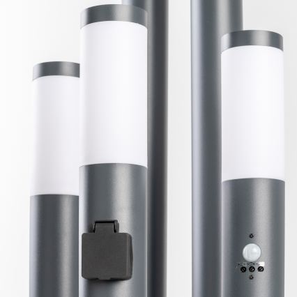 BRILAGI - LED RGBW stmievateľná vonkajšia lampa ELIA 1xE27/6,5W/230V 2700-6500K IP44 Wi-Fi 100 cm antracit