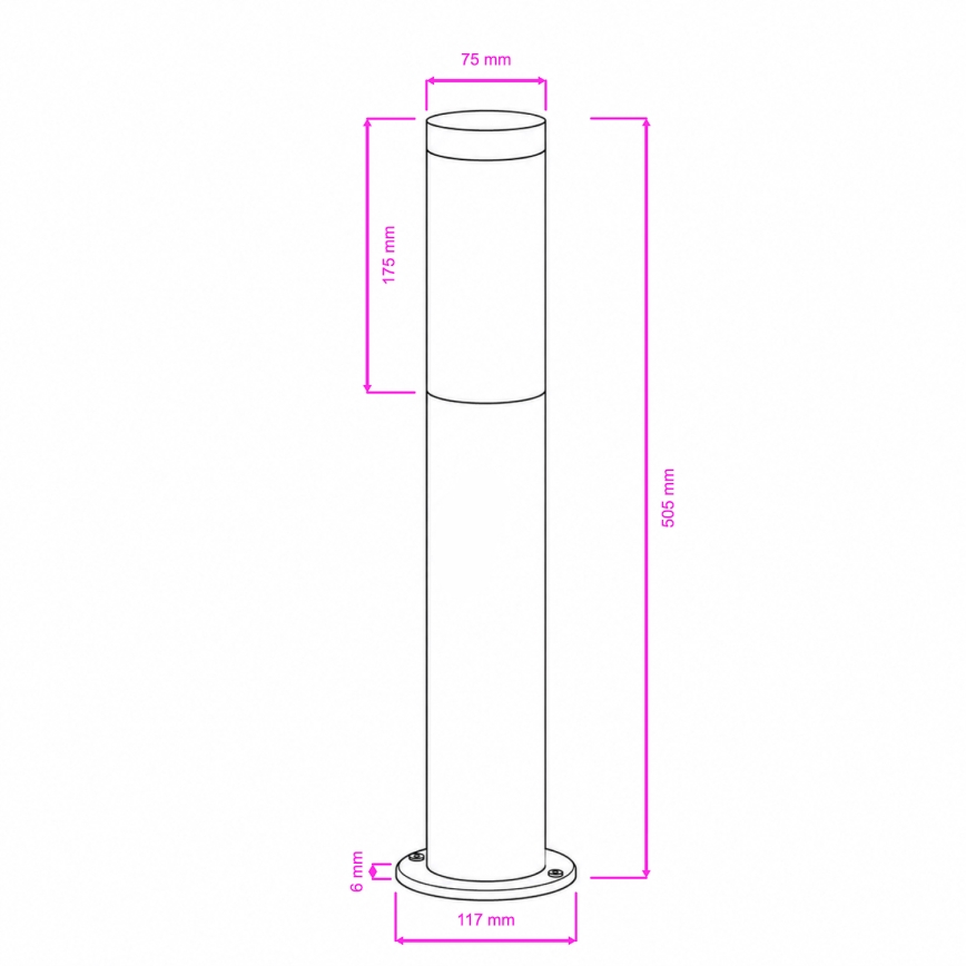 BRILAGI - LED RGBW Stmievateľná vonkajšia lampa ELIA 1xE27/6,5W/230V 2700-6500K IP44 Wi-Fi 50 cm antracit