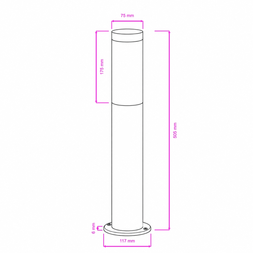 BRILAGI - LED RGBW Stmievateľné vonkajšie svietidlo ELIA 1xE27/6,5W/230V 2700-6500K IP44 Wi-Fi 50 cm matný chróm