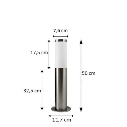 BRILAGI - LED RGBW Stmievateľné vonkajšie svietidlo ELIA 1xE27/6,5W/230V 2700-6500K IP44 Wi-Fi 50 cm matný chróm