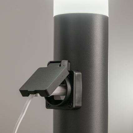 BRILAGI - LED RGBW stlmiteľná vonkajšia lampa so zásuvkou ELIA 1xE27/6,5W/230V 2700-6500K IP44 Wi-Fi 50 cm antracit
