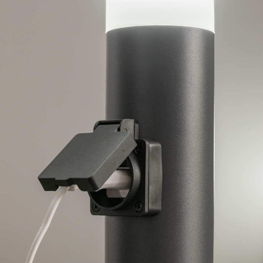 BRILAGI - LED RGBW stlmiteľná vonkajšia lampa so zásuvkou ELIA 1xE27/6,5W/230V 2700-6500K IP44 Wi-Fi 50 cm antracit