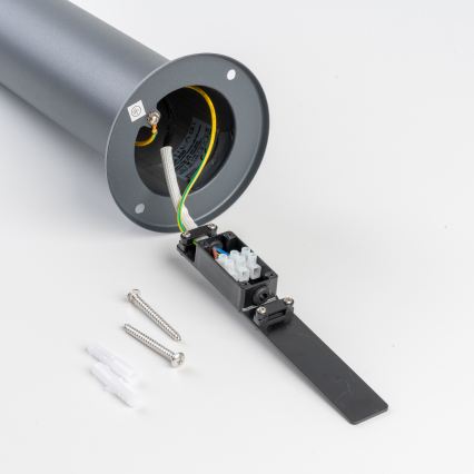 BRILAGI - LED RGBW stlmiteľná vonkajšia lampa so zásuvkou ELIA 1xE27/6,5W/230V 2700-6500K IP44 Wi-Fi 50 cm antracit
