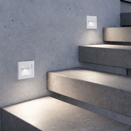 Brilagi - LED schodiskové svietidlo so senzorom STEP LIGHT LED/1,5W/230V IP44 biela