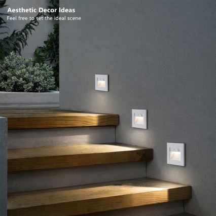 Brilagi - LED schodiskové svietidlo so senzorom STEP LIGHT LED/1,5W/230V IP44 biela