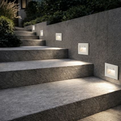 Brilagi - LED schodiskové svietidlo so senzorom STEP LIGHT LED/1,5W/230V IP44 biela