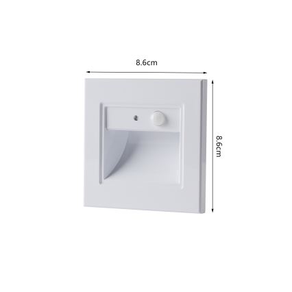 Brilagi - LED schodiskové svietidlo so senzorom STEP LIGHT LED/1,5W/230V IP44 biela