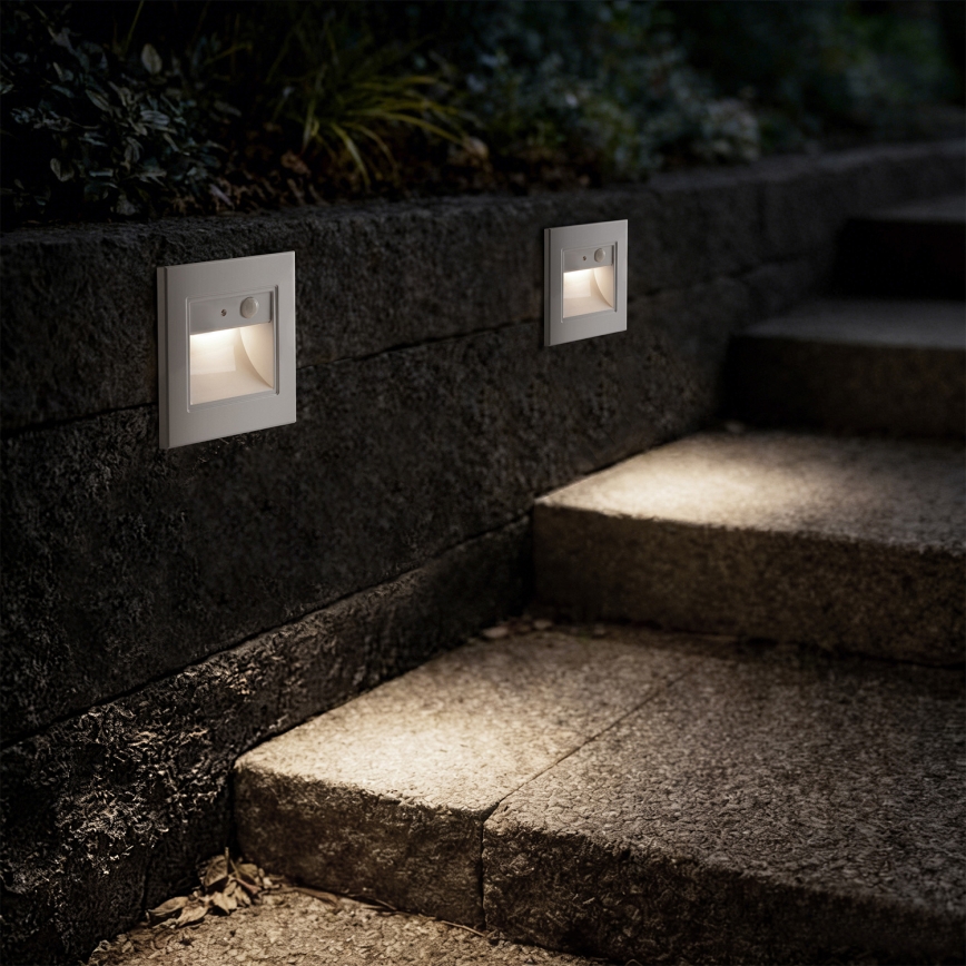 Brilagi - LED schodiskové svietidlo so senzorom STEP LIGHT LED/1,5W/230V IP44 biela