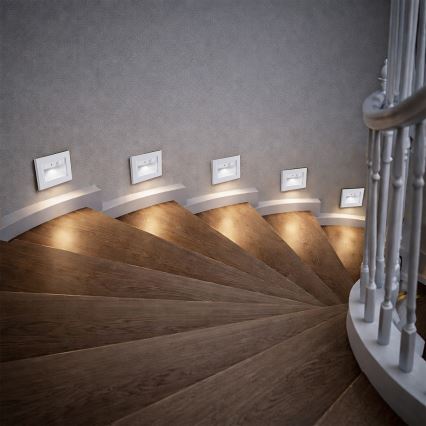 Brilagi - LED schodiskové svietidlo so senzorom STEP LIGHT LED/1,5W/230V IP44 biela