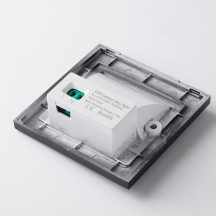 Brilagi - LED schodiskové svietidlo so senzorom STEP LIGHT LED/1,5W/230V IP44 čierne