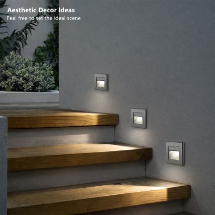 Brilagi - LED schodiskové svietidlo STEP LIGHT LED/1,5W/230V IP44 antracit