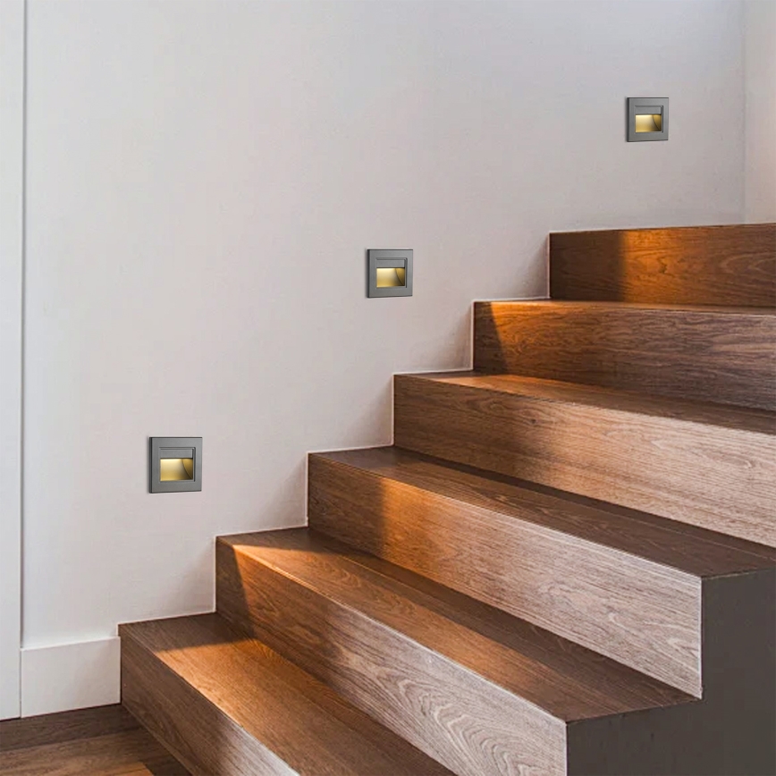 Brilagi - LED schodiskové svietidlo STEP LIGHT LED/1,5W/230V IP44 antracit