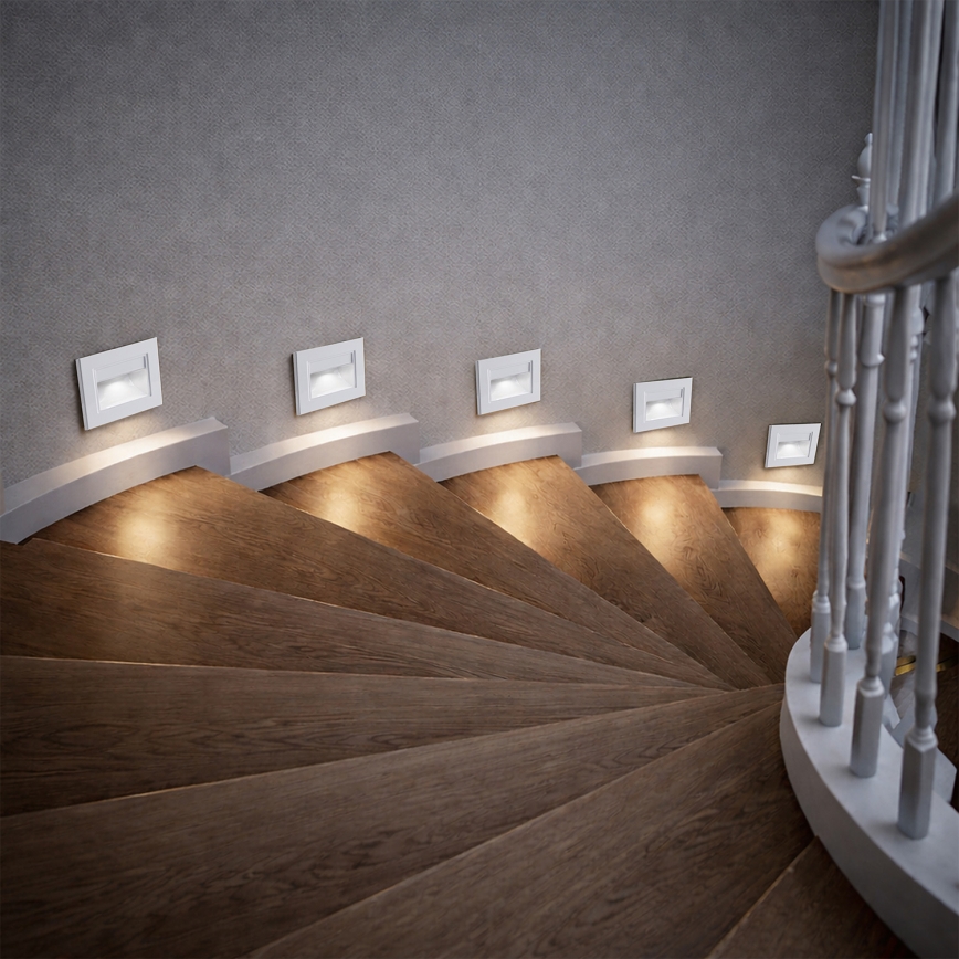 Brilagi - LED schodiskové svietidlo STEP LIGHT LED/1,5W/230V IP44 biele