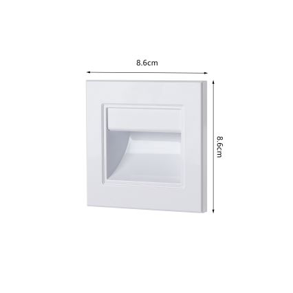 Brilagi - LED schodiskové svietidlo STEP LIGHT LED/1,5W/230V IP44 biele