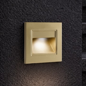 Brilagi - LED Schodiskové svietidlo STEP LIGHT LED/1,5W/230V IP44 zlatá
