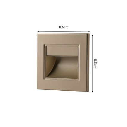 Brilagi - LED schodiskové svietidlo STEP LIGHT LED/1,5W/230V IP44 zlaté