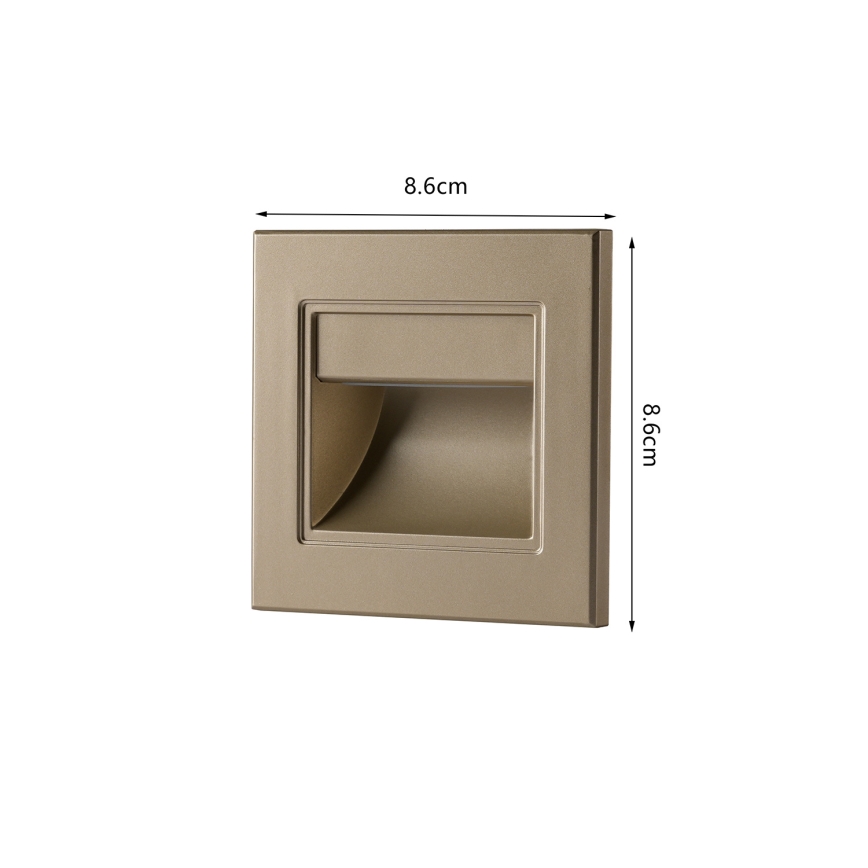 Brilagi - LED schodiskové svietidlo STEP LIGHT LED/1,5W/230V IP44 zlaté