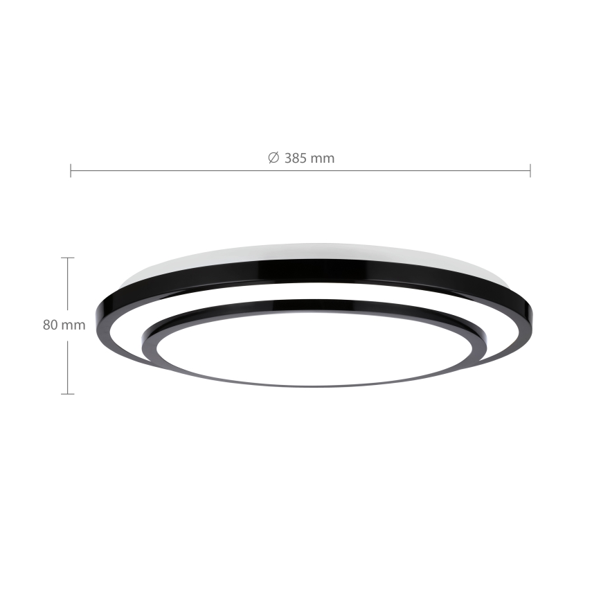 Brilagi - LED Smievateľné stropné svietidlo LUCIANO LED/48W/230V 3000-6500K ø 39 cm čierna + diaľkové ovládanie
