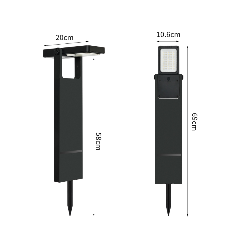 Brilagi - LED Solárna lampa SLNKO SPIKE LED/4W/3,7V 2200 mAh IP44
