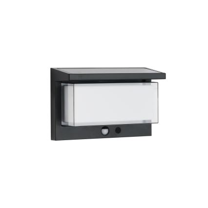 Brilagi - LED Solárne nástenné svietidlo so senzorom SLNKO LUME LED/10W/3,7V 4000 mAh IP44