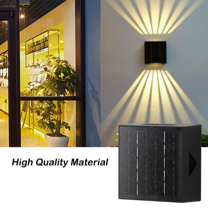 Brilagi - LED Solárne nástenné svietidlo BLOCK LED/2W/3,7V 1300 mAh IP44