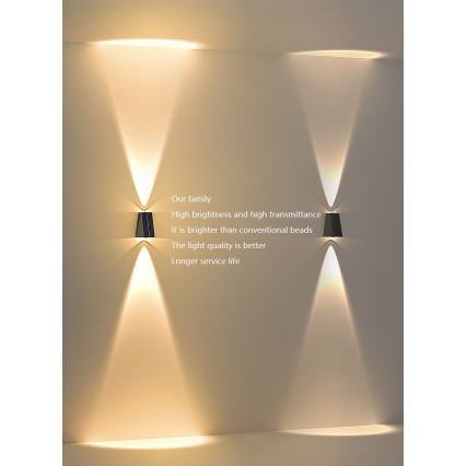 Brilagi - LED Solárne nástenné svietidlo PYRAMID LED/2W/3,2V 1300 mAh IP54