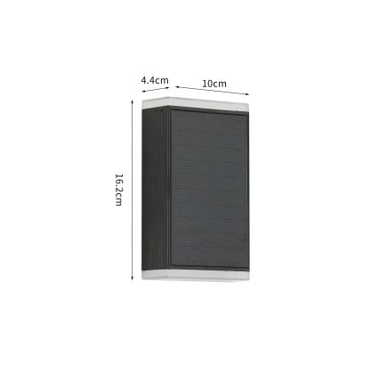 Brilagi - LED Solárne nástenné svietidlo SLNKO GUARD LED/2W/3,7V 2000 mAh IP45