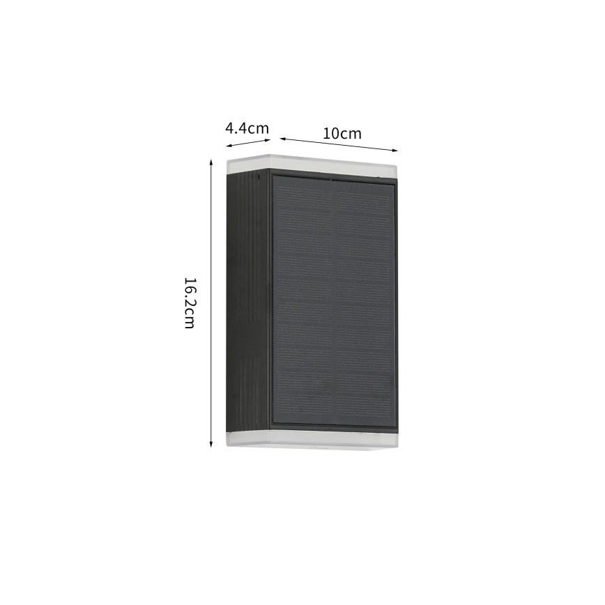 Brilagi - LED Solárne nástenné svietidlo SLNKO GUARD LED/2W/3,7V 2000 mAh IP45