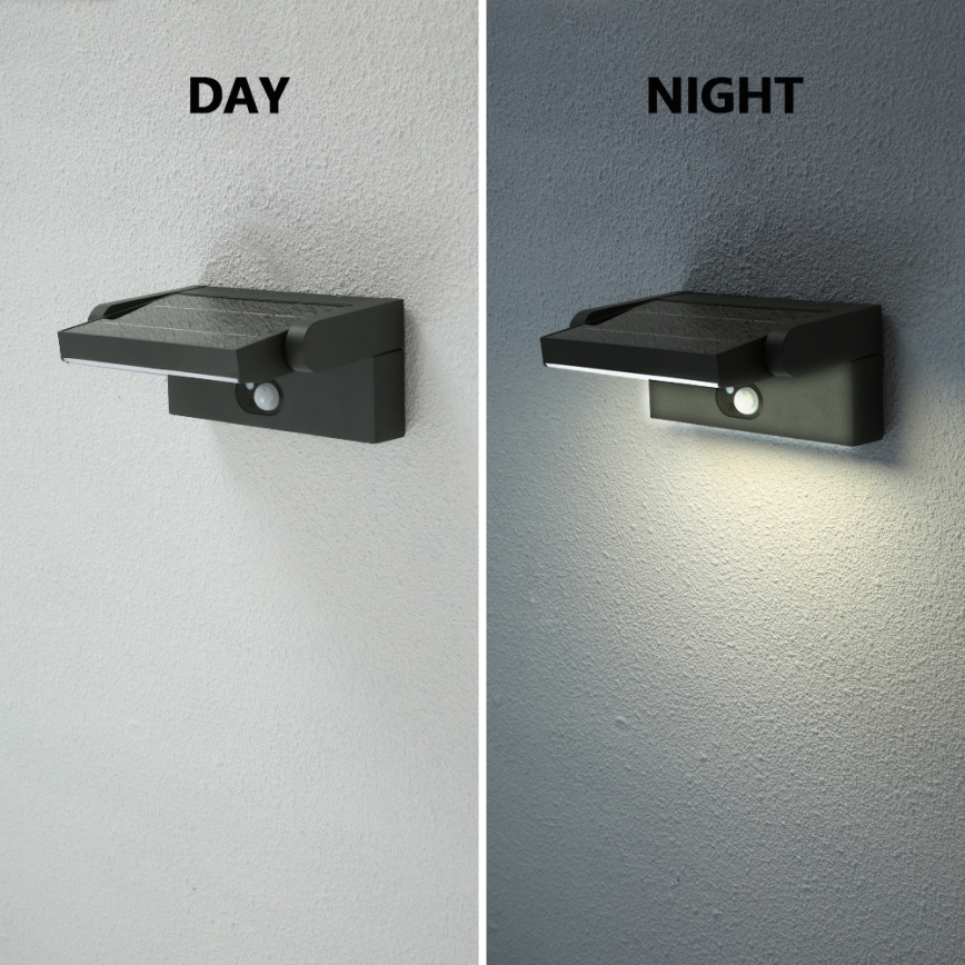 Brilagi - LED Solárne nástenné svietidlo so senzorom pohybu a súmraku ANKLE LED/3,5W/3,7V 2200 mAh IP54