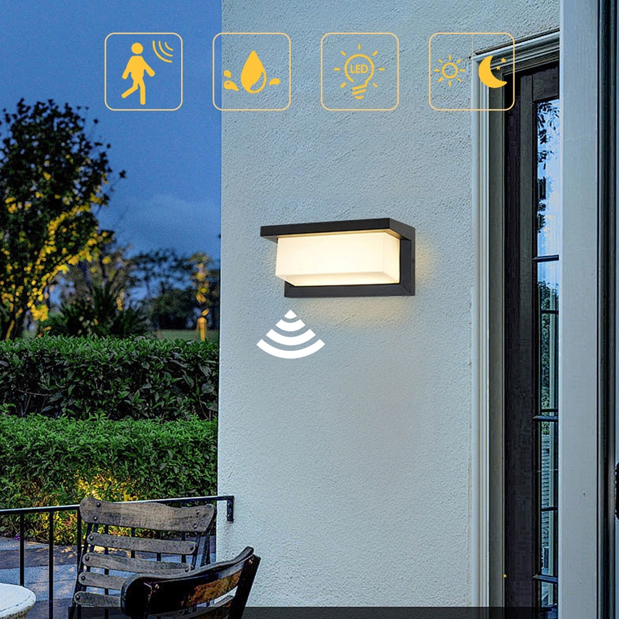 Brilagi - LED Solárne nástenné svietidlo so senzorom BRICKY LED/5W/6V 4000 mAh IP65