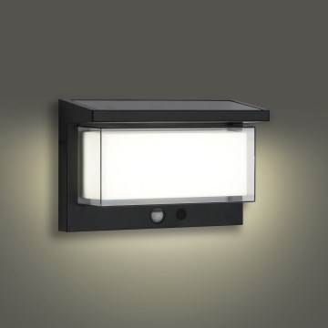 Brilagi - LED Solárne nástenné svietidlo so senzorom SLNKO LUME LED/10W/3,7V 4000 mAh IP44