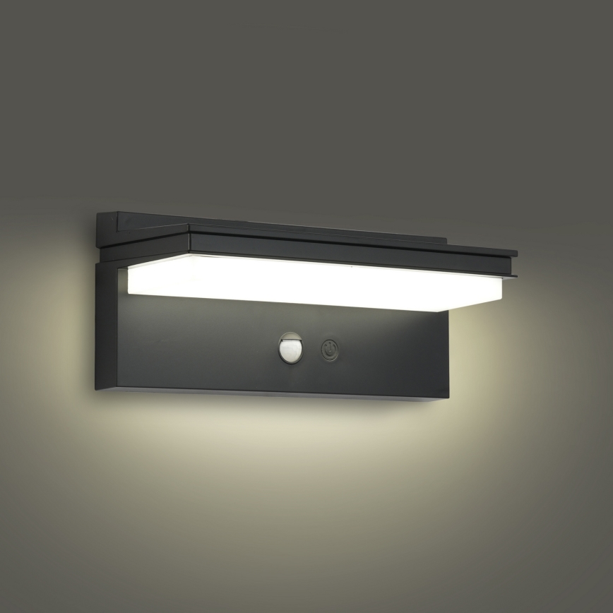 Brilagi - LED Solárne nástenné svietidlo so senzorom SLNKO SENSE LED/10W/3,7V 4000 mAh IP44