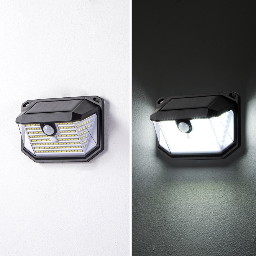 Brilagi - LED Solárne nástenné svietidlo so senzorom WALLIE LED/4W/5,5V 1200mAh 6500K IP65