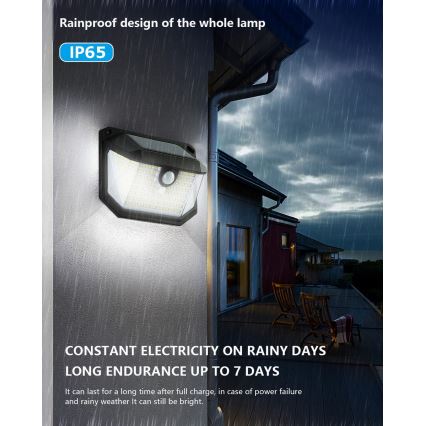 Brilagi - LED Solárne nástenné svietidlo so senzorom WALLIE LED/4W/5,5V 1200mAh 6500K IP65