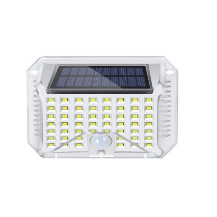 Brilagi - LED Solárne nástenné svietidlo so senzorom WALLIE LED/4W/5,5V 1200 mAh 6500K IP64 strieborná