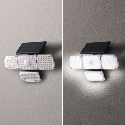 Brilagi - LED Solárne nástenné svietidlo so senzorom pohybu a súmraku WALLIE LED/5W/5,5V 2400 mAh IP65