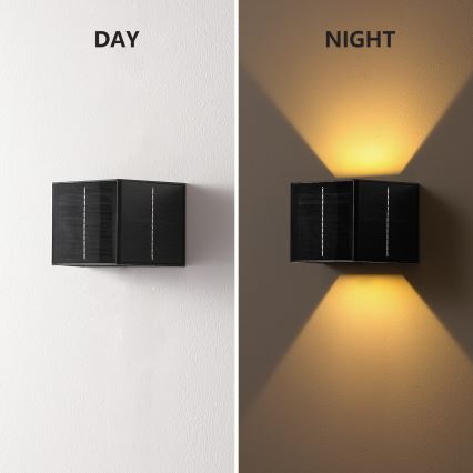 Brilagi - LED Solárne nástenné svietidlo SOLAR CUBE LED/2W/3,2V 1300 mAh IP54