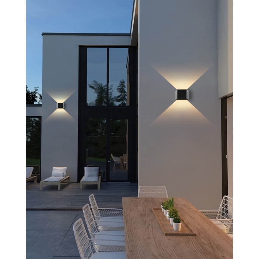 Brilagi - LED Solárne nástenné svietidlo SOLAR CUBE LED/2W/3,2V 1300 mAh IP54