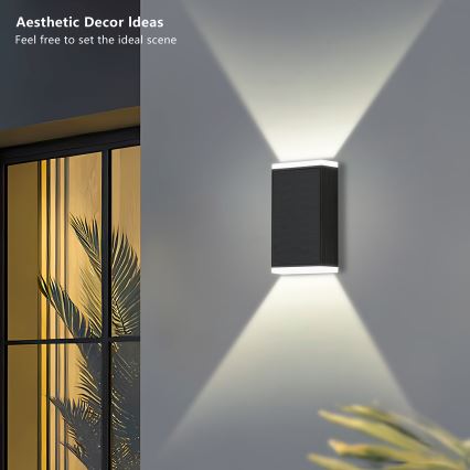 Brilagi - LED solárne nástenné svietidlo SUN GUARD LED/2W/3,7V 2000 mAh IP45