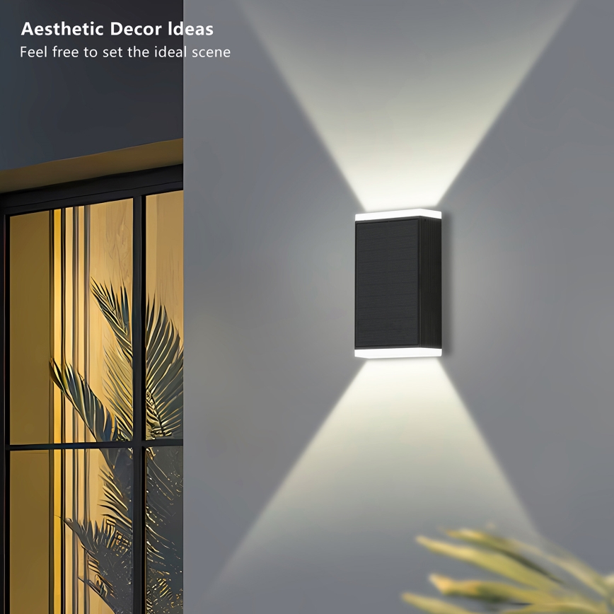 Brilagi - LED solárne nástenné svietidlo SUN GUARD LED/2W/3,7V 2000 mAh IP45