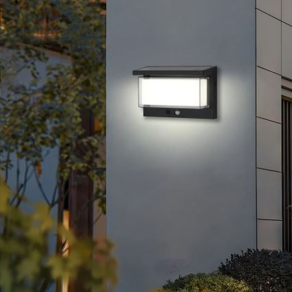 Brilagi - LED solárne nástenné svietidlo so senzorom SUN LUME LED/10W/3,7V 4000 mAh IP44