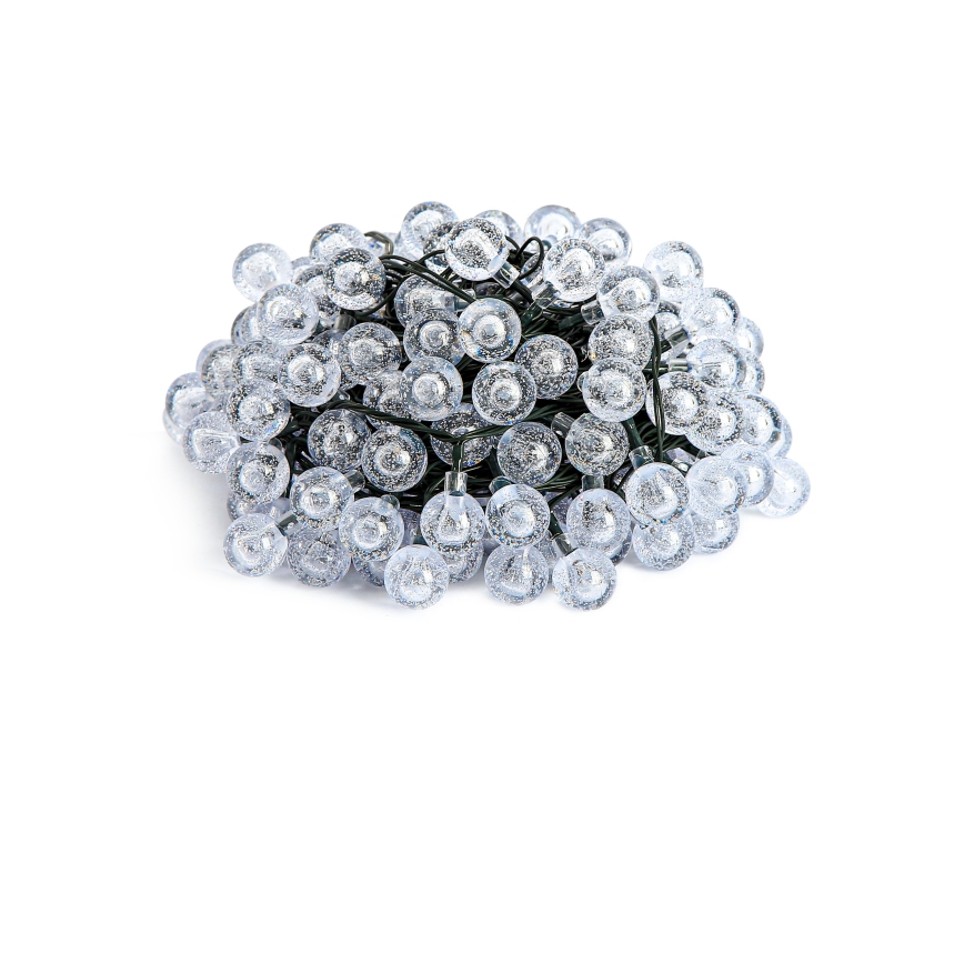 Brilagi - LED solárny dekoratívny reťazec BUBBLE, 100 LED, 8 režimov, 10 m, IP65, teplá biela, 600 mAh